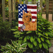 Load image into Gallery viewer, USA American Flag with Norwich Terrier Garden Flag – Decorative Outdoor Yard Flag