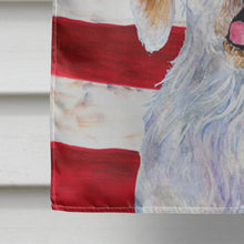 Load image into Gallery viewer, USA American Flag with Clumber Spaniel Flag Canvas House Size