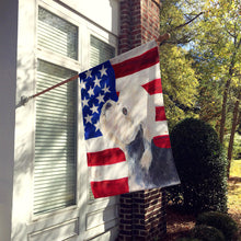 Load image into Gallery viewer, USA American Flag with Dandie Dinmont Terrier Flag Canvas House Size