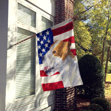 Load image into Gallery viewer, USA American Flag with Jack Russell Terrier Flag Canvas House Size
