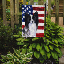 Load image into Gallery viewer, USA American Flag with Papillon Garden Flag – Decorative Outdoor Yard Flag