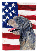 Load image into Gallery viewer, USA American Flag with Irish Wolfhound Garden Flag – Decorative Outdoor Yard Flag