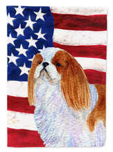 Load image into Gallery viewer, USA American Flag with English Toy Spaiel USA Flag Canvas House Size