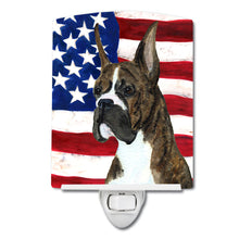 Load image into Gallery viewer, USA American Flag with Boxer Ceramic Night Light SS4035CNL