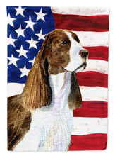 Load image into Gallery viewer, USA American Flag with Springer Spaniel Flag Canvas House Size