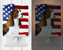 Load image into Gallery viewer, USA American Flag with Springer Spaniel Ceramic Night Light SS4040CNL