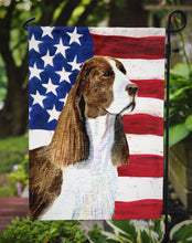 Load image into Gallery viewer, USA American Flag with Springer Spaniel Garden Flag – Decorative Outdoor Yard Flag