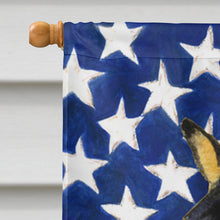 Load image into Gallery viewer, USA American Flag with Basenji Flag Canvas House Size