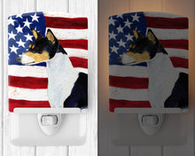 Load image into Gallery viewer, USA American Flag with Basenji Ceramic Night Light SS4041CNL