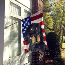 Load image into Gallery viewer, USA American Flag with Gordon Setter Flag Canvas House Size