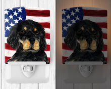 Load image into Gallery viewer, USA American Flag with Gordon Setter Ceramic Night Light SS4042CNL