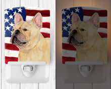 Load image into Gallery viewer, USA American Flag with French Bulldog Ceramic Night Light SS4047CNL