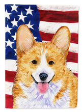 Load image into Gallery viewer, USA American Flag with Corgi Flag Canvas House Size