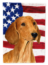 Load image into Gallery viewer, USA American Flag with Dachshund Flag Canvas House Size