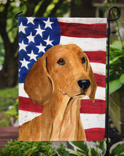 Load image into Gallery viewer, USA American Flag with Dachshund Garden Flag – Decorative Outdoor Yard Flag