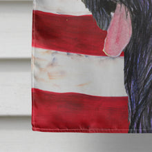 Load image into Gallery viewer, USA American Flag with Briard Flag Canvas House Size