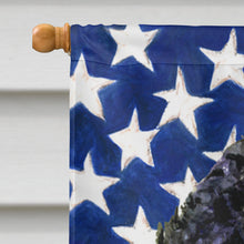 Load image into Gallery viewer, USA American Flag with Portuguese Water Dog Flag Canvas House Size