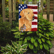 Load image into Gallery viewer, USA American Flag with Golden Retriever Garden Flag – Decorative Outdoor Yard Flag