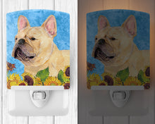 Load image into Gallery viewer, French Bulldog in Summer Flowers Ceramic Night Light SS4118CNL