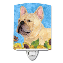 Load image into Gallery viewer, French Bulldog in Summer Flowers Ceramic Night Light SS4118CNL