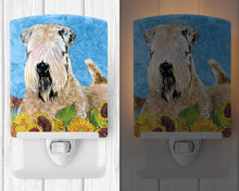 Load image into Gallery viewer, Wheaten Terrier Soft Coated in Summer Flowers Ceramic Night Light SS4121CNL
