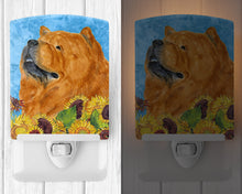 Load image into Gallery viewer, Chow Chow in Summer Flowers Ceramic Night Light SS4135CNL