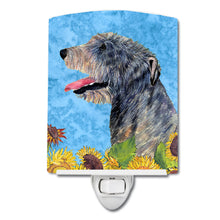 Load image into Gallery viewer, Irish Wolfhound in Summer Flowers Ceramic Night Light SS4139CNL