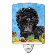 Load image into Gallery viewer, Affenpinscher in Summer Flowers Ceramic Night Light SS4144CNL
