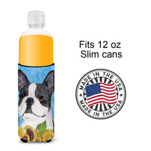 Load image into Gallery viewer, Boston Terrier in Summer Flowers Slim Can Hugger – Fun &amp; Functional Drink Coolers SS4149MUK