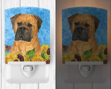 Load image into Gallery viewer, Bullmastiff in Summer Flowers Ceramic Night Light SS4150CNL