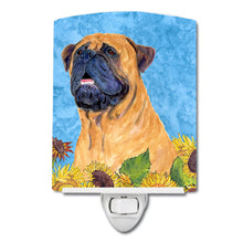 Load image into Gallery viewer, Bullmastiff in Summer Flowers Ceramic Night Light SS4153CNL