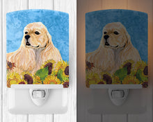 Load image into Gallery viewer, Cocker Spaniel in Summer Flowers Ceramic Night Light SS4155CNL