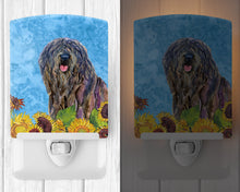 Load image into Gallery viewer, Bergamasco Sheepdog in Summer Flowers Ceramic Night Light SS4157CNL