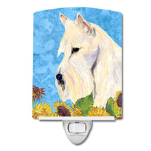 Load image into Gallery viewer, Scottish Terrier in Summer Flowers Ceramic Night Light SS4164CNL
