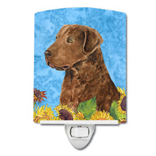 Load image into Gallery viewer, Curly Coated Retriever in Summer Flowers Ceramic Night Light SS4165CNL