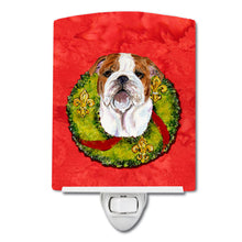 Load image into Gallery viewer, Bulldog English Cristmas Wreath Ceramic Night Light SS4174CNL