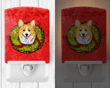 Load image into Gallery viewer, Corgi Cristmas Wreath Ceramic Night Light SS4176CNL