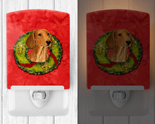 Load image into Gallery viewer, Dachshund Cristmas Wreath Ceramic Night Light SS4177CNL