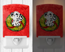 Load image into Gallery viewer, Dalmatian Cristmas Wreath Ceramic Night Light SS4182CNL