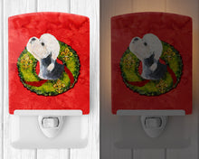 Load image into Gallery viewer, Dandie Dinmont Terrier Cristmas Wreath Ceramic Night Light SS4190CNL