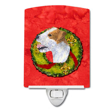 Load image into Gallery viewer, Jack Russell Terrier Cristmas Wreath Ceramic Night Light SS4191CNL