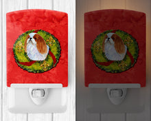 Load image into Gallery viewer, English Toy Spaniel Cristmas Wreath Ceramic Night Light SS4194CNL