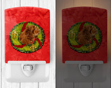 Load image into Gallery viewer, Sussex Spaniel Cristmas Wreath Ceramic Night Light SS4197CNL