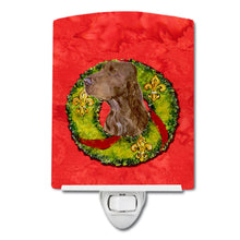 Load image into Gallery viewer, Field Spaniel Cristmas Wreath Ceramic Night Light SS4212CNL