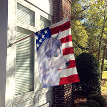 Load image into Gallery viewer, USA American Flag with Siberian Husky Flag Canvas House Size
