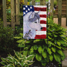 Load image into Gallery viewer, USA American Flag with Siberian Husky Garden Flag – Decorative Outdoor Yard Flag