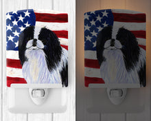 Load image into Gallery viewer, USA American Flag with Japanese Chin Ceramic Night Light SS4223CNL