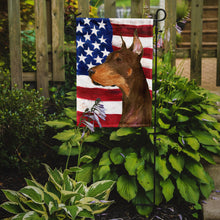 Load image into Gallery viewer, USA American Flag with Doberman Garden Flag – Decorative Outdoor Yard Flag