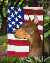 Load image into Gallery viewer, USA American Flag with Doberman Garden Flag – Decorative Outdoor Yard Flag