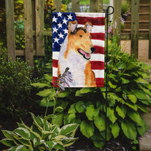 Load image into Gallery viewer, USA American Flag with Collie Smooth Garden Flag – Decorative Outdoor Yard Flag